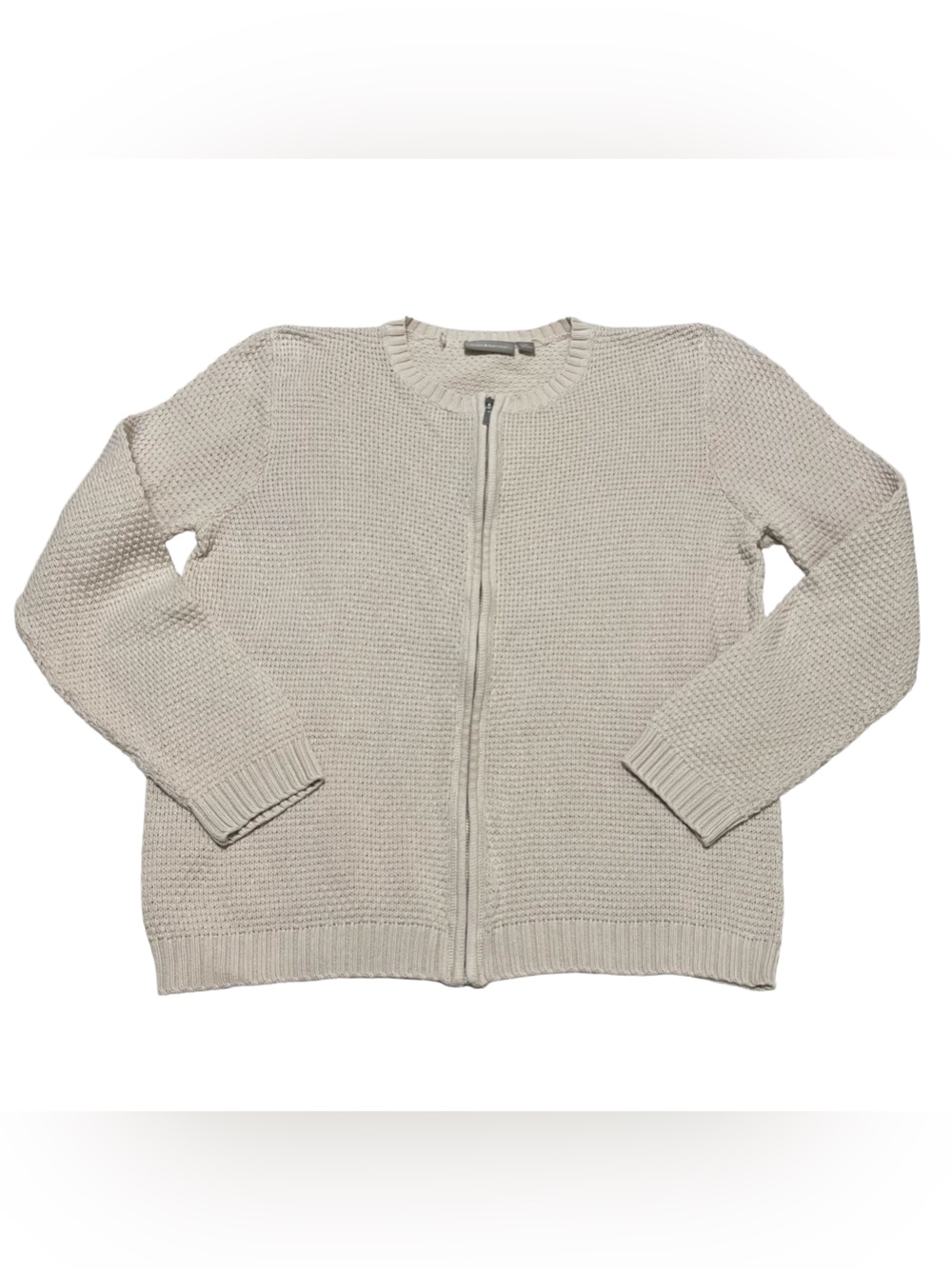 Cottagecore croft & barrow Cream Full-Zip Knit Cardigan